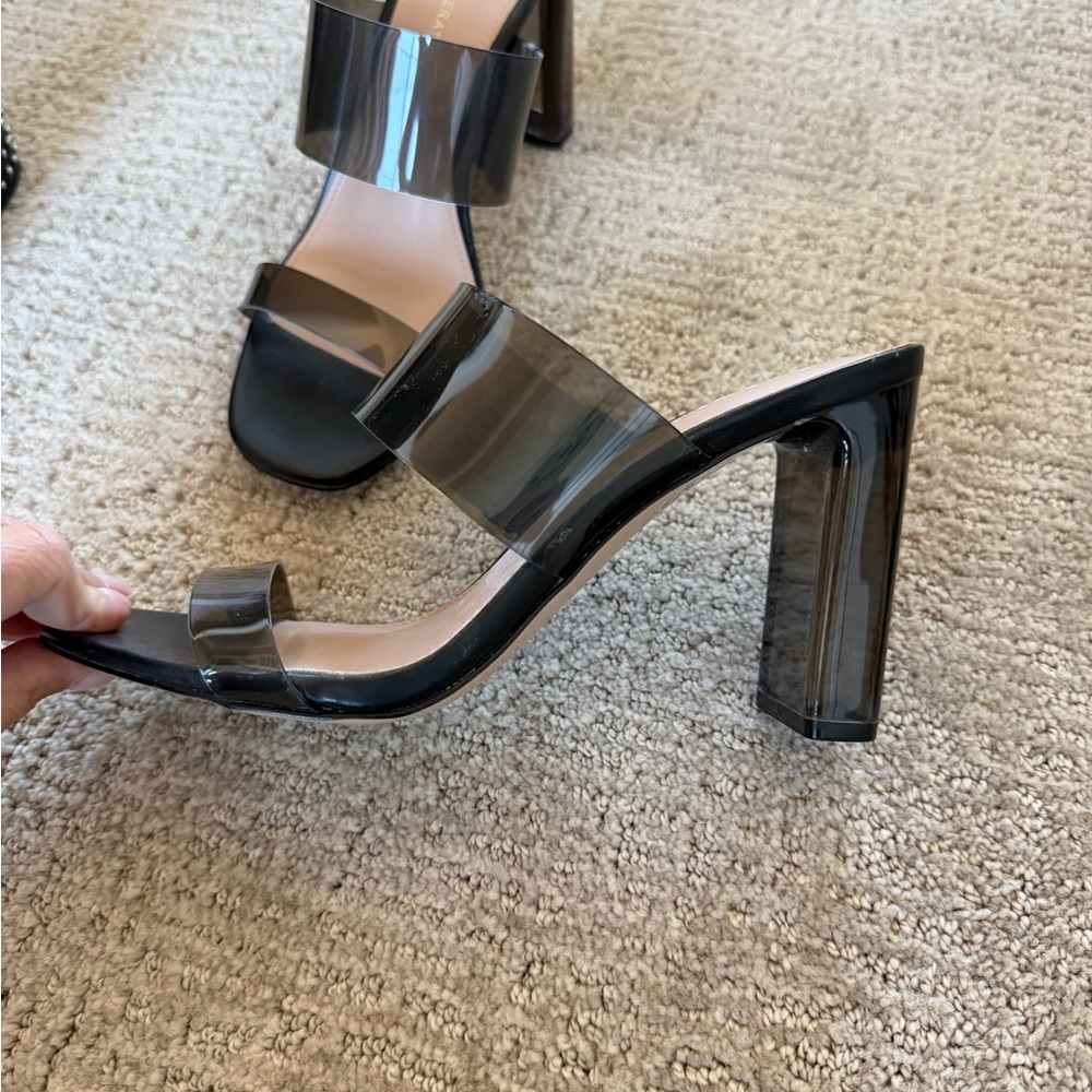 Bcbgeneration Black Transparent Strap Mules - image 2